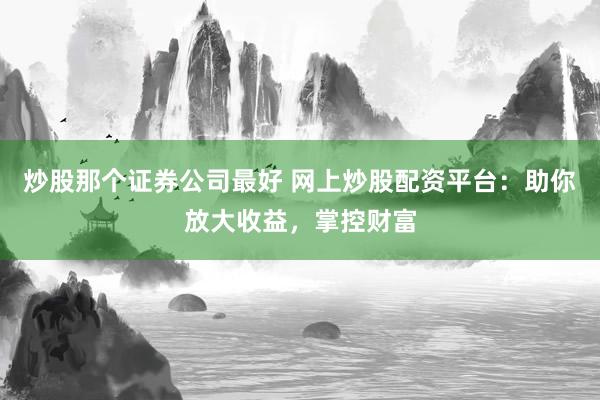 炒股那个证券公司最好 网上炒股配资平台：助你放大收益，掌控财富