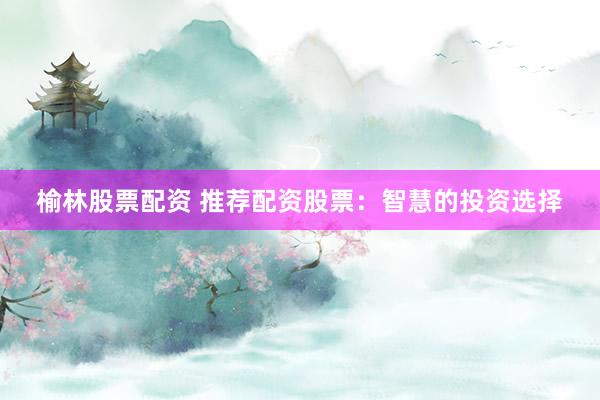 榆林股票配资 推荐配资股票：智慧的投资选择